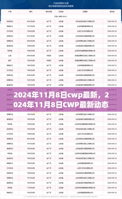 2024年11月8日CWP最新動態(tài)，引領行業(yè)變革的關鍵步驟與案例分析