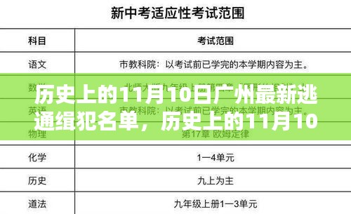 歷史上的11月10日廣州逃犯名單揭秘，最新通緝犯名單曝光