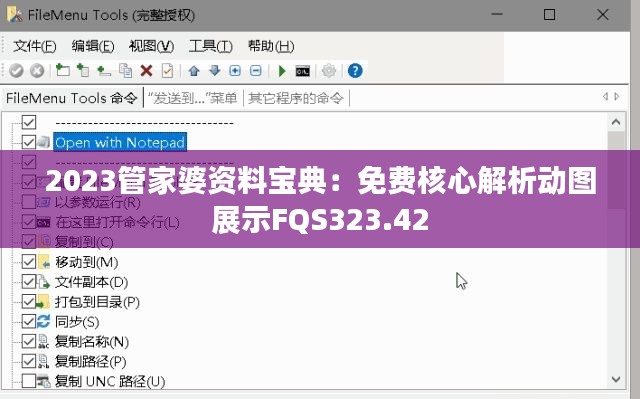 2023管家婆資料寶典：免費(fèi)核心解析動圖展示FQS323.42