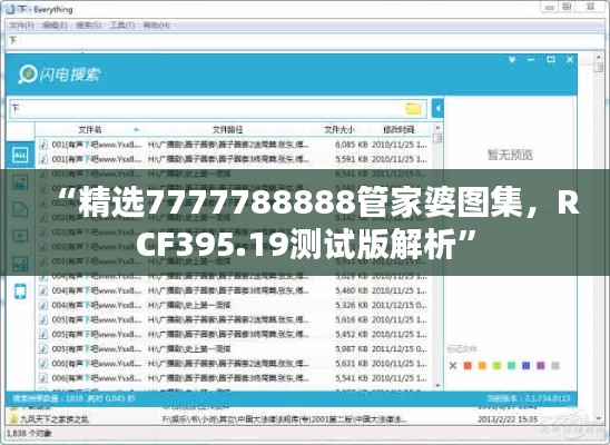 “精選7777788888管家婆圖集，RCF395.19測試版解析”