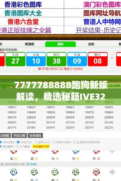 7777788888跑狗新版解讀，精選秘籍IVE323.63