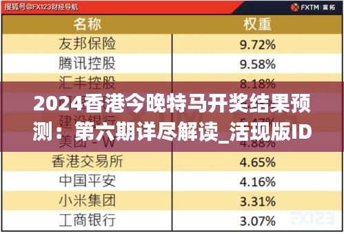 2024香港今晚特馬開獎結果預測：第六期詳盡解讀_活現(xiàn)版IDQ407.25