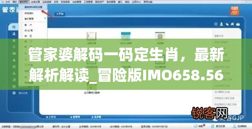 管家婆解碼一碼定生肖，最新解析解讀_冒險版IMO658.56