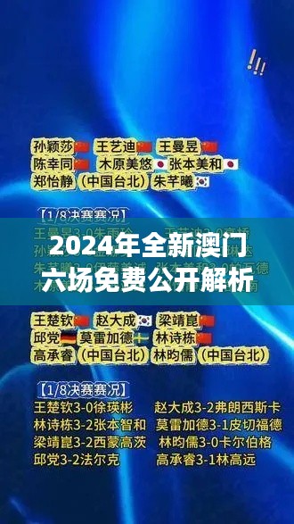 2024年全新澳門六場(chǎng)免費(fèi)公開解析，決策資料全面升級(jí)版SWY209.91