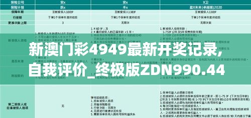 新澳門彩4949最新開獎(jiǎng)記錄,自我評價(jià)_終極版ZDN990.44