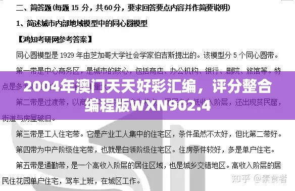 2004年澳門天天好彩匯編，評分整合編程版WXN902.4