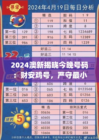 2024澳新揭曉今晚號(hào)碼：財(cái)安雞號(hào)，嚴(yán)守最小泄露標(biāo)準(zhǔn)_中成GXV647.79