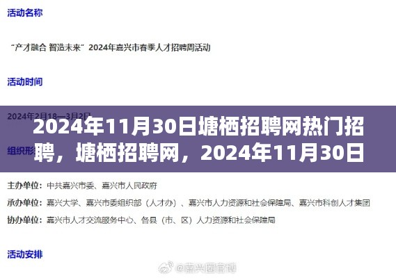 塘棲招聘網(wǎng)熱門招聘日，尋找人才的熱潮涌動(dòng)在塘棲招聘網(wǎng)，2024年11月30日盛大開啟！