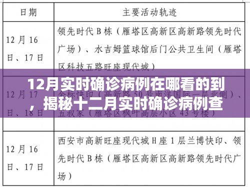 揭秘十二月實時確診病例查詢途徑，輕松掌握疫情動態(tài)科普知識