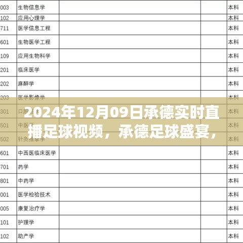 承德足球盛宴，實(shí)時(shí)直播足球視頻解析（日期，2024年12月09日）