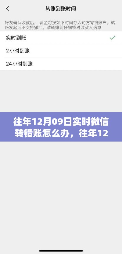 往年12月09日微信轉賬出錯應對指南，實時策略與建議