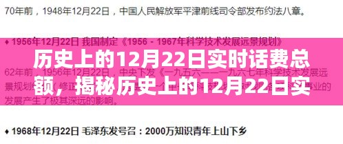 揭秘歷史上的12月22日實時話費總額背后的故事，小紅書帶你探索數(shù)字背后的故事！