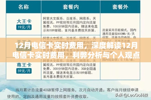 深度解讀，12月電信卡實(shí)時(shí)費(fèi)用詳解——利弊分析與個(gè)人觀點(diǎn)體驗(yàn)