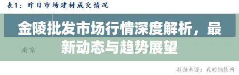 金陵批發(fā)市場(chǎng)行情深度解析，最新動(dòng)態(tài)與趨勢(shì)展望