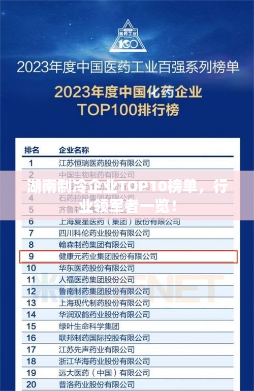 湖南制冷企業(yè)TOP10榜單，行業(yè)領(lǐng)軍者一覽！