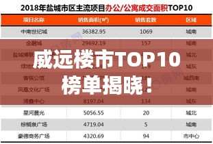 威遠(yuǎn)樓市TOP10榜單揭曉！