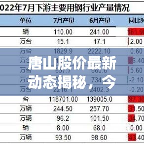 唐山股價最新動態(tài)揭秘，今日走勢一覽無余