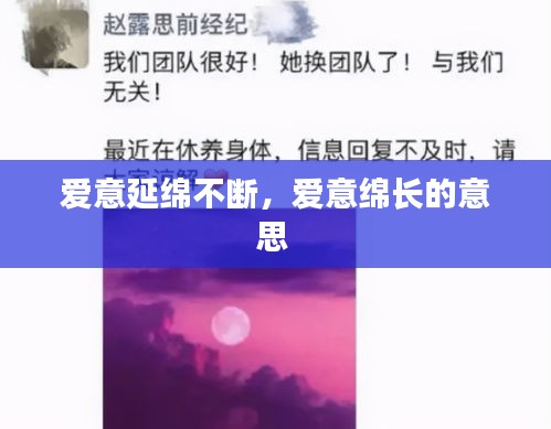 愛意延綿不斷，愛意綿長的意思 