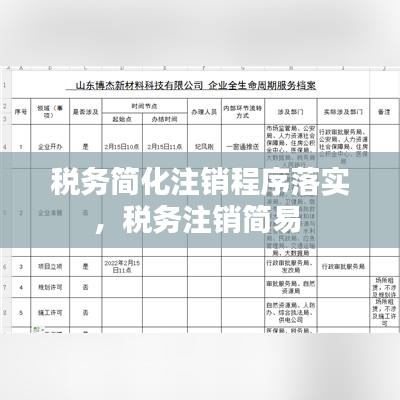 稅務(wù)簡化注銷程序落實，稅務(wù)注銷簡易 