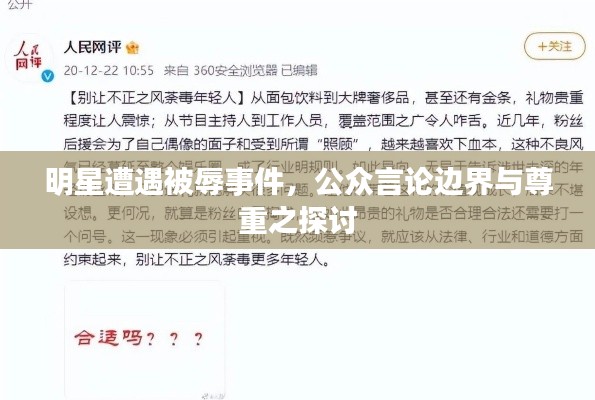 明星遭遇被辱事件，公眾言論邊界與尊重之探討