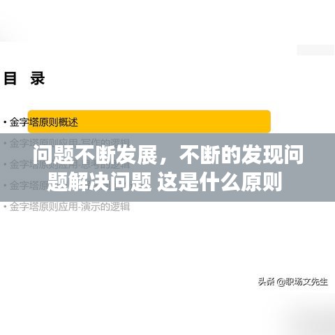 問題不斷發(fā)展，不斷的發(fā)現(xiàn)問題解決問題 這是什么原則 